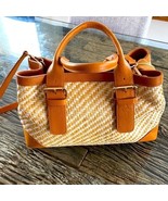 Divina Firenze Leather Woven Bamboo Purse Crossbody Strap Lux Handbag Me... - $2,276.72 MXN
