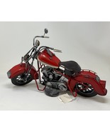 Red Metal Motorbike Decoration Tabletop Shelf Ornament Handmade Motorcyc... - £58.69 GBP