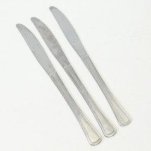 Oneidacraft Needlepoint Beaded Artistry Dinner Knives 8 3/8&quot; Stainless Lot of 3 - £7.56 GBP