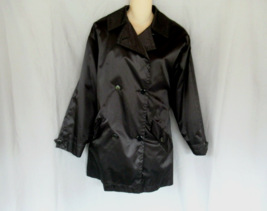 Jones New York coat rain trench car XSmall  black lined double breasted ... - $18.57