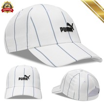 Puma Embroidered Logo Baseball Cap White Cotton Unisex - Puma Original - £33.60 GBP