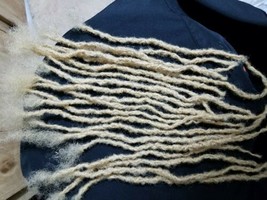 100% Human Hair Locks handmade Dreadlocks 30 pieces 6&quot; platinum blonde - £62.93 GBP