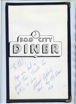 Fog City Diner Menu San Francisco California Signed 1988 Don&#39;t Worry Wristwatch  - £45.89 GBP