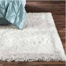 Northern Lights-Shag Rug 24&quot; x 36&quot; Polyester Shag Rug White - £22.77 GBP