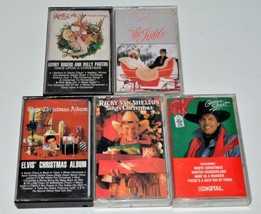 Christmas Holiday Cassette Tapes Lot Elvis Shelton Strait Judds Rogers Parton - $7.60