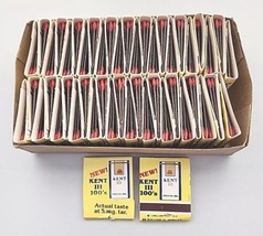 Vintage Collectible Match Books Kent III 100&#39;s Lot of 48 PB133 - £31.87 GBP
