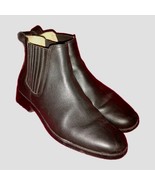 Madewell Women 8.5 Ankle Boots Black Leather Ainsley Chelsea Flat J.CREW... - $84.43 CAD