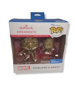 GOLD Funko Pop Hallmark Ornaments 2022 Marvel Starlord &amp; Groot Walmart C... - $12.82