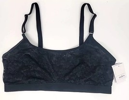 Auden Size Large Black Lace Lightly Lined Scoop Neck Pullover Bralette W... - $180.90 MXN