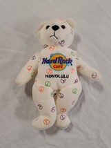 2004 Hard Rock Cafe Honolulu Peace Beanie Bear - £23.73 GBP
