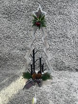 Centerpiece Table Arrangement Christmas Tree Candle Holder LED Decoration - £14.03 GBP
