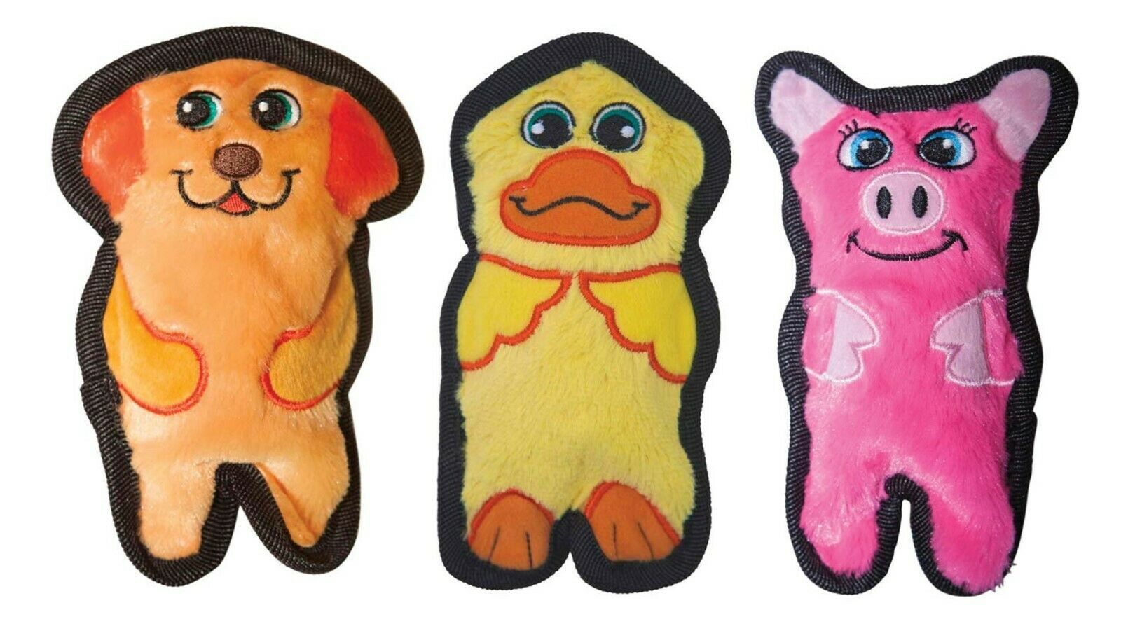 Invincibles Dog Toy Tough Durable Squeaker Tugs Choose Pig Dog or Duck Character