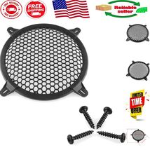 8-Inch Hexagonal Black Speaker Grille Guard Protector with Screws for Su... - $315.55 MXN