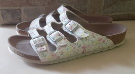 Birkenstock Florida Sandals Womens EU 34 Size 3 - 3.5  Floral 3 Strap U5 - £17.40 GBP