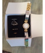 Vtg Avon Two Tone Convertible Bezel Watch With Box.  Untested READ - $17.19 CAD