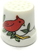Vintage Thimble Small Cardinal Branch Porcelain Pre-owned - £9.47 GBP