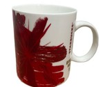 Starbucks White Red Starburst 2014 Ceramic Coffee Mug 12 Oz - £9.76 GBP
