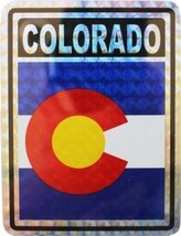 RFCO Wholesale Lot 6 State of Colorado Flag Reflective Decal Bumper Sticker Best - £6.98 GBP