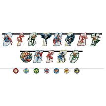 Justice League Heroes Unite DC Banner Kit 2 Piece Birthday Party Decorations New - $8.95