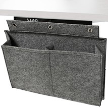 VIVO Side Storage Pocket for Desk, Workstation Organizer with 2 Pocket Sections, - £31.96 GBP