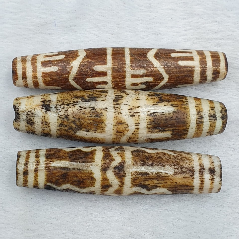South Asian Burmese old Pumtek Beads Late `9th C beads lot - $83.65