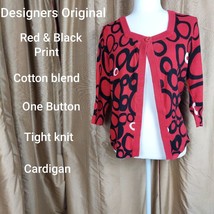 Designers Originalas red cardigan size PM - £8.65 GBP