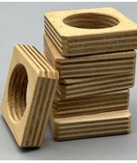 Hape Quadrilla Marble Run Natural Wood Riser Squares 6 Blocks Replacemen... - $13.08 CAD