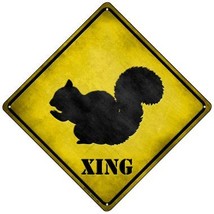 Squirrel Xing Novelty Mini Metal Crossing Sign - £13.76 GBP