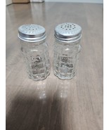 Crystal and Stainless Retro Salt &amp; Pepper Shaker Set - £7.22 GBP