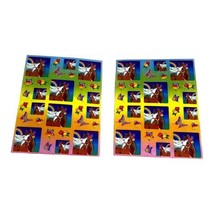 Vintage Lot 2 Lisa Frank Sticker Sheet Rainbow Chaser Horse S247  Butterfly Star - £29.54 GBP