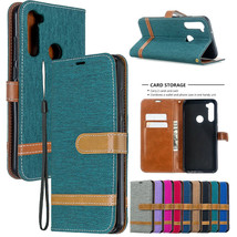 For Xiaomi Redmi Note 8T 8Pro 8A 7A Note 10 Flip Leather Denim Wallet Ca... - £50.00 GBP