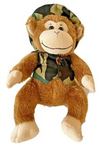 Burton and Burton Plush Monkey in Camo Vest and Hat 13 Inches - £9.95 GBP