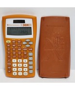 Calculator Orange Texas Instruments TI-30X IIS 2-Line Tested Works w/ Cover - £13.35 GBP