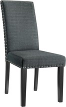 Gray Modway Parsons Dining Side Chair With Fabric Upholstery. - £78.99 GBP