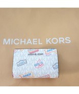 Michael Kors Jet Set Travel Medium Bifold Zip Coin Wallet Diner Optic White - $1,206.53 MXN