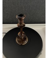 Vintage Wood Spindle Candleholders, Taper Candle Holders, MCM Wood Decor - $7.92