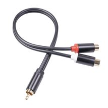 3686MFF-03 RCA Male to Dual RCA Female Audio Power Amplifier Adapter Cab... - $3.52