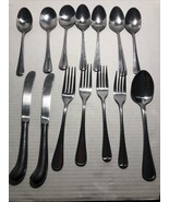 Random Lot Of Mixed Brands Stainless Steel Cutlery (14 Pieces Total) - $185.17 MXN