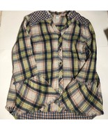 Sundance Plaid Cotton Women&#39;s Flannel Tunic Petite XL USA - $35.00