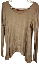 Feel The Piece Dolman Long Sleeve T-Shirt Top in Tan/Natural, Size XS/S - £21.63 GBP