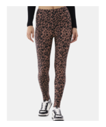 Animal Print Leggings Womens XS Brown Black Cheetah Sueded Activewear An... - $168.17 MXN