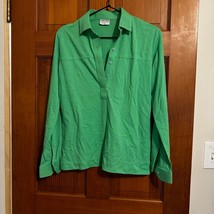 Women&#39;s &quot;Leon Levin&quot; Button-up Green Small Shirt [Clothing 378] - £6.62 GBP