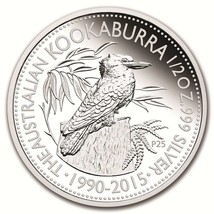 2015 1/2 oz Australia Silver Kookaburra Proof Coin 25th Anniversary Beij... - $69.97