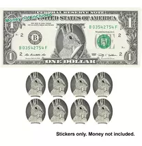 8x Easter Bunny Money Stickers for $1 Dollar Bills Gift 8324351379199 B0... - €8,61 EUR