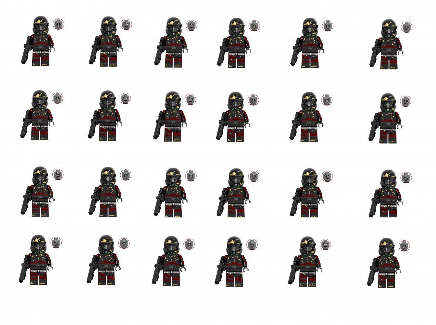 24pcs Death Trooper Military Intelligence Minifigures Star Wars movie Set