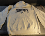 NFL DALLAS COWBOYS GRAY BLUE FOOTBALL TEAM SPORTS HOODIE SWEATER YOUTH X... - £21.50 GBP