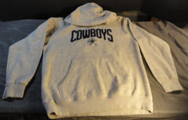 NFL DALLAS COWBOYS GRAY BLUE FOOTBALL TEAM SPORTS HOODIE SWEATER YOUTH X... - £19.10 GBP