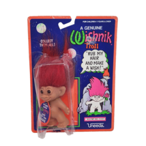 Vintage 1992 Uneeda Wishnik Good Luck Troll Red Hair New In The Package Toy - £29.61 GBP