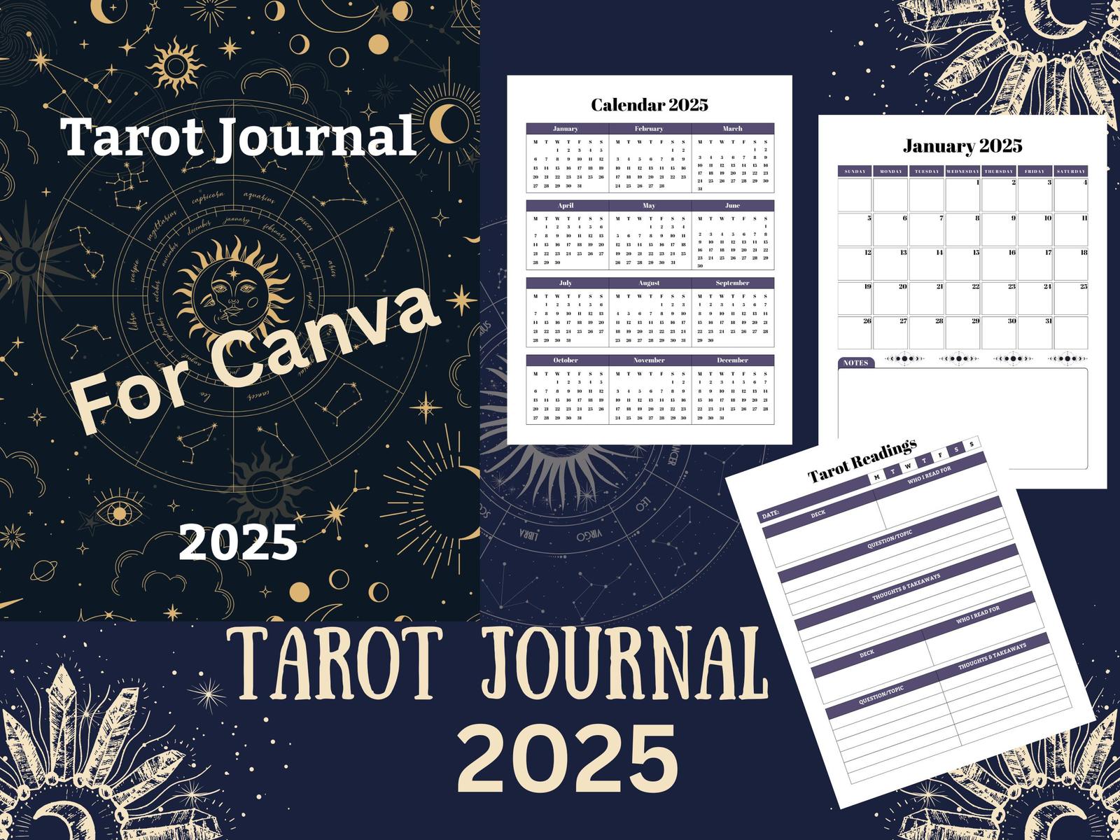 Tarot Journal Template for Canva - $2.00