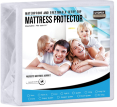 Utopia Bedding Waterproof Mattress Protector Twin Size Premium Mattress Cover - £16.11 GBP